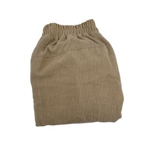 ZENANA Corduroy Elastic Waist Pants Beige Women's Size S
